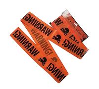 BESTonZON Halloween Isolation Tape Skull Pattern Spooky Warning Decoration for Haunted Houses Bars Parties Ktv Festive Caution Line