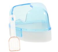BESTonZON Hamster Bathtub Five-pointed Star Design Plastic Bathing Container for Small Pets Easy to Clean and Carry for Hamsters and Small Animals Blue