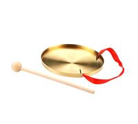 BESTonZON Handheld Copper Bell Music Toy Boys and Girls Gong Percussion Portable Gong Instrument School Festival Party Supply
