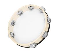 BESTonZON Handheld Tambourine Drum for Boy Girl Percussion Instrument with Bells for Early Rhythm Learning Dance and Fun Activities