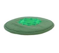 BESTonZON Handmade Embroidery Sound Bowl Cushion 20cm Green Buddhist Singing Bowl Mat Religious Prop Pad for Meditation and Ritual Use