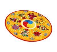 BESTonZON Handmade Yellow Nepalese Buddha Singing Bowl Mat 5.1 Inch Delicate Embroidery Non-Slip Cushion Sturdy Pad for Meditation and Tibetan Sound Bowl