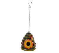 BESTonZON Hanging Bird House Decorative Outdoor Pendant for Gardens and Courtyards Elegant Design for Birds Weather-resistant Craftsmanship Bee Style