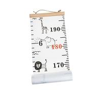 BESTonZON Height Ruler Wall Decals for Kids Hanging Ruler Wall Decor Playroom Decor Height Measurement for Wall Kids Height Wallpaper Kids Decor Children's Room Cloth White Height Chart Baby