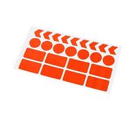 BESTonZON High Brightness Reflective Warning Stickers PVC Arrow Circle Decal for Bikes and Outdoor Use Fluorescent Orange Durable Safety Caution