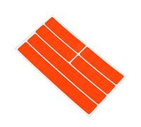 BESTonZON High Brightness Reflective Warning Stickers PVC Decals for Bike Safety Fluorescent Orange Durable Reflective Decal for Night Visibility and DIY Decoration