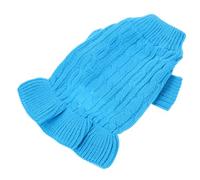 BESTonZON High Neck Warm Pet Sweater for Dogs and Cats Soft Flexible Knit Puppy Costume Cozy Winter Clothes in Light Blue Skin Friendly Adorable Dog Apparel for Cold Weather