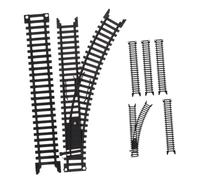 BESTonZON High Simulation High Speed Rail Train Track Set for Safe Plastic Railroad Accessories with Multiple Combinable Sections for Creative Model Railway Play