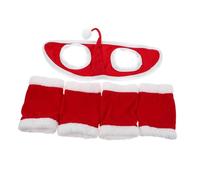 BESTonZON Holiday Horse Costume Soft Comfortable Bonnet and Leg Wraps Xmas Decor Party Parade Accessories for Festive Equestrian Events
