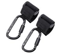 BESTonZON Hooks Alloy 2pcs for Nursery Non-Slip Stroller Shopping, Sturdy Pu Material Handles, Easy to Install and Release Burden Use Fits Stroller and Shopping Cart