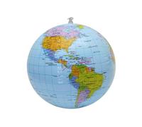BESTonZON Inflatable Globe Ball PVC Material Safe Beach for Family Play Bouncing Catching Outdoor Indoor Fun Educational Home Decor