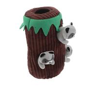 BESTonZON Interactive Plush Raccoon Dog Chew with Squeaker Enrichment Burrow for Small Medium Large Dogs Puppy Brain Teaser and Social Play Plush Hideaway for Anxious Pets