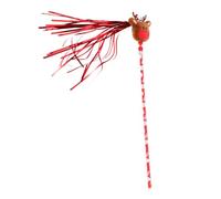 BESTonZON Interactive Reindeer Cat Teaser Wand Funny Teasing Stick for Xmas Fun Exercise Engaging Indoor Toy for Cats to Jump Chase Alleviate Stress and Anxiety