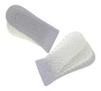 BESTonZON Invisible Heightening Insoles for Men and Women, 5cm Grey 3-Layer Silicone Shoe Lift Inserts with Shock Absorption, Invisible Heel Lift Pads for Posture Correction and Daily