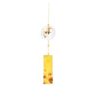 BESTonZON Japanese Style Glass Wind Chime Sunflower Design for Outdoor Decor Handmade Colorful Wind Bells for Garden Patio Creative Gift