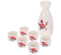 BESTonZON Japanese Style Sake Serving Containers and Storage Containers Ceramic Smooth Surface Comfortable Hand Feel Delicate Design Holiday Set Random Style