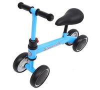 BESTonZON Kids Balance Bike 4 Wheels Lightweight No-Pedal Learning Bicycle for Toddlers Blue Safe Steer Design Suitable for Indoor and Outdoor Use