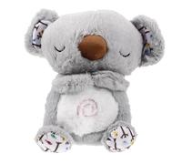 BESTonZON Koala Bear Sleep Soother Plush with Breath Responsive Music and Calming Lights Sensory Stimulation Sound Machine Sleep Aid for Newborns and Young Grey