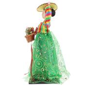 BESTonZON Korean Style Silk Doll Figurine Traditional Asian Hanbok Ornament Unique Handmade Korean Decoration Collectible for Home Decor and Gift