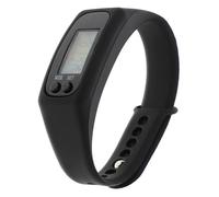BESTonZON LCD Pedometer Bracelet with Digital Step Counter Adjustable PU Wristband Friction Glass Lens Lightweight Plastic Fitness Watch for Running and Daily Random Color