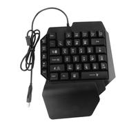 BESTonZON Left Handed Mechanical Gaming Keyboard Rgb Backlit Single Hand Keypad for Home and Laptop Use Ergonomic Design Mixed Lighting Effects