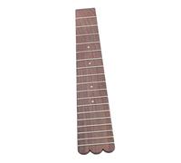 BESTonZON Left Handed Ukulele Adult Replacement Fretboard Wood Guitar Fingerboard for Ukulele Supply Brown Wooden Part Will Not Hurt Hands Soprano