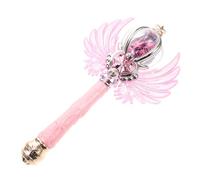 BESTonZON Light Up Fairy Wand with Wings for Musical Princess Stick with Bright LED Lights for Stage Performances Cosplay and Party Celebrations Pink Novelty Magical