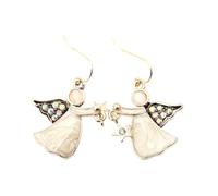 BESTonZON Little Angel Wing Earrings for, Alloy Decorative Ear Drops Star Charm, Cute Dangle Ear Jewelry Suitable for Daily Wear