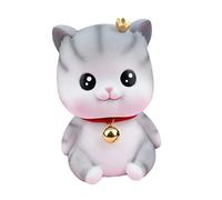 BESTonZON Lovely Kitten Money Box Vinyl Money Pot Small Change Container Cartoon Shape for Home and Living Room Decor Helping Develop Random Color