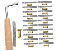 BESTonZON Lyre Harp String Tuning Pin Set 21-pin Screws Bushings and Wrench Professional Lyre Harp Replacement Parts Musical Instrument Accessory Kit