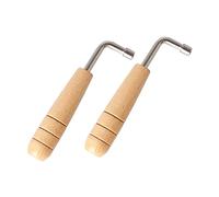 BESTonZON Lyre Harp Tuning Wrench 2pcs Set Instrument Tone Tuning Accessory Professional 4-prong Tool for Harp Music-making and String Instrument Adjustment