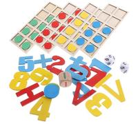 BESTonZON Math Counting for Wooden Educational Addition Counters Preschool Learning Blocks Enhancing Logical Thinking and Skills