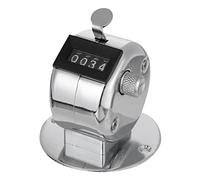 BESTonZON Mechanical Metal Hand Tally Counter Compact Manual Counting Recorder Device for People Counting Workshop Scoring Fitness Statistics with Thickened Knob and Base