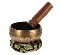 BESTonZON Meditation Singing Bowl Percussion Stick and Mat for Yoga and Sound Healing Handcrafted Bowl for Relaxation and Mindfulness Practices