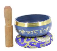 BESTonZON Meditation Sound Bowl Set Tibetan Singing Bowl Kit Mallet Cushion Handmade Yoga Singing Zen Garden Ornament for Buddhism Meditation