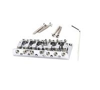 BESTonZON Metal 6-string Electric Guitar Bridge Saddle 78mm Chrome Fixed T-bar Replacement Part for Electric Guitar Strings Uk