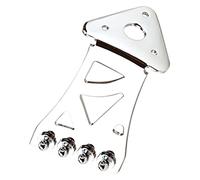 BESTonZON Metal Banjo Tenor String Tailpiece 4 String Silver Classic Style Lightweight Banjo Accessories Improving Volume and Tone