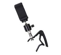 BESTonZON Metal Guitar Capo and Phone Holder Clamp for Acoustic Electric Bass Ukulele Non-slip Music Notation Clip with Stable Attachment for Musicians Practice and Performance