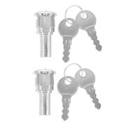 BESTonZON Metal Lock Cylinder Easy Operation and Enhanced Security 2 Sets with Key Silver Replacement Lock for Vending Machines Snack and Candy Dispensers for Coin Vending Machines