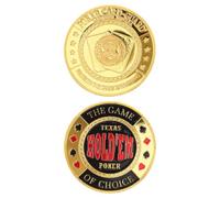 BESTonZON Metal Poker Card Guards 2pcs Coin Chip Card Protector for Table Games Accessories Decorative Functional Collectible
