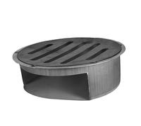BESTonZON Metal Wood Stove Ash Holder with Precision Grate Structure and Spark Prevention, round Silver Ash Tray for Wood Stove and Fireplace Use, for Barbecues and Gatherings