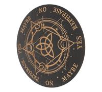 BESTonZON Metaphysical Dowsing Pendulum Board with Carved Divination Patterns for Witches Home Decor Altarpiece Energy Star Chart Tool for Inner Exploration and Spiritual Guidance for