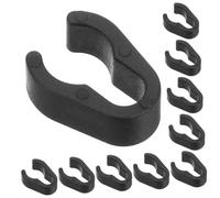 BESTonZON Microphone Cable Clips Black Plastic with 15mm Inner Diameter 10pcs Easy to Install and Hold Microphone Wires Firmly Simple Design Suitable for Mic Stands and Light Stands