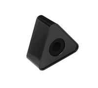 BESTonZON Microphone Logo Station Triangular Mic Logo Flag Station for News Reporter Interview with 1.54-inch Hole Abs Material Black