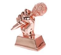BESTonZON Microphone Trophy for Singing Competition Unique Award for School Events Detailed Design for Contest Souvenirs and Home Decoration