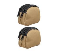 BESTonZON Mini Coin Purse and Phone Belt Holder Set, Mud Color, Portable Small Zipper Wallet Pouch with Card Slot and Earphone Storage, Convenient Waist Bag Organizer for Men and Women