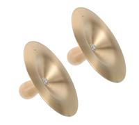 BESTonZON Mini Cymbals with Handles for Lightweight Orff Percussion Instrument for Rhythm Learning School Stage and Dance Activities Music