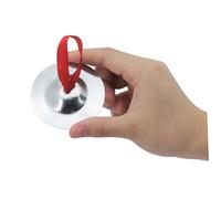 BESTonZON Mini Finger Cymbals Pair Silver Musical Percussion Hand Cymbals Finger Zills for Dancing Party Accessories and Rhythm Makers