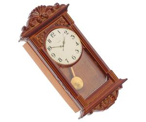 BESTonZON Mini Grandfather Clock Vintage Decor Miniature Clock Retro Pendulum Clock Decor Clock Ornament Small Pendulum Clock Adornment Miniature Mantel Clock Miniature House Supply Wooden