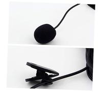 BESTonZON Mini Lavalier Lapel Microphone with Clip 3.5mm Wired Collar Mic for Lectures Teaching, Plastic Clip-On Mic, Muted Sound Feature (Frequency Range ~15000Hz)